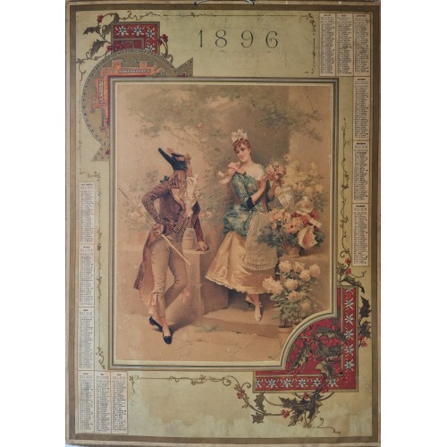 1896 - Calendrier Almanach personnages