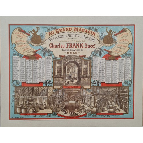 1897 - Calendrier Publicitaire Au Grand Magasin