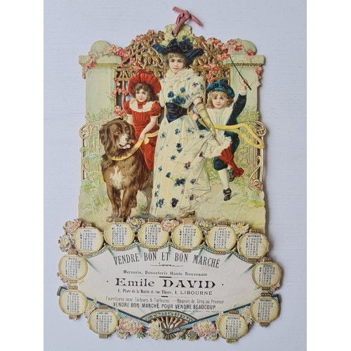 1901 - Calendrier Publicitaire Emile David