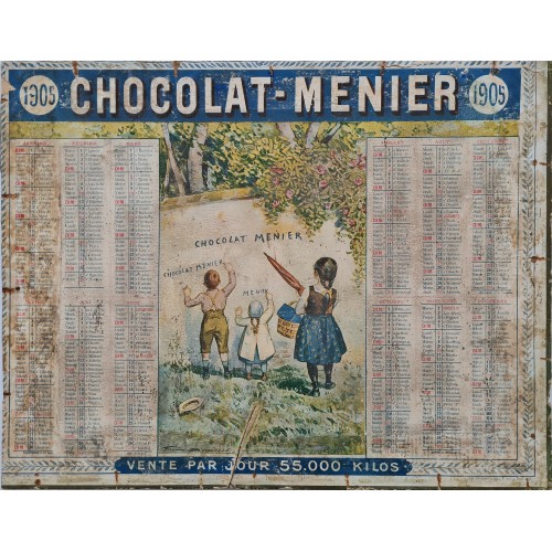 1905 - Calendrier Publicitaire Chocolat Menier