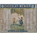 1905 - Calendrier Publicitaire Chocolat Menier