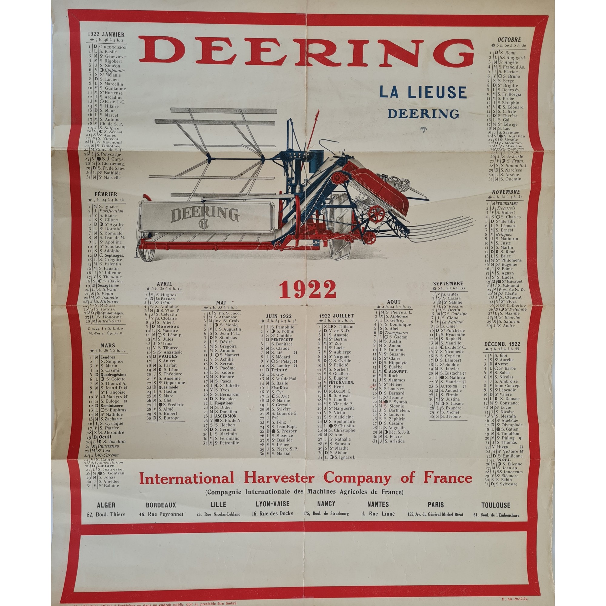 1922 - La Lieuse Deering