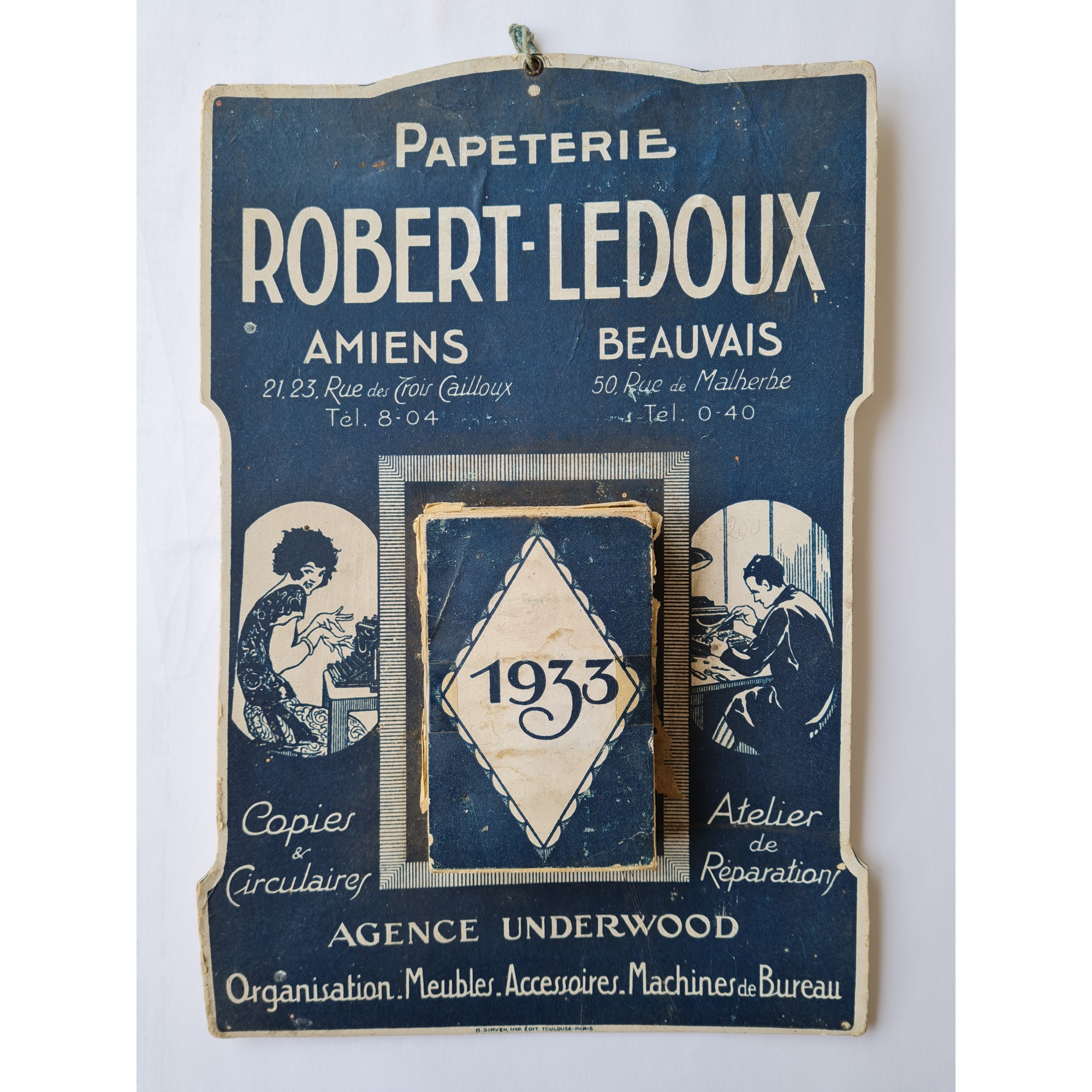 1933 - Papeterie Robert-Ledoux - Amiens - Beauvais