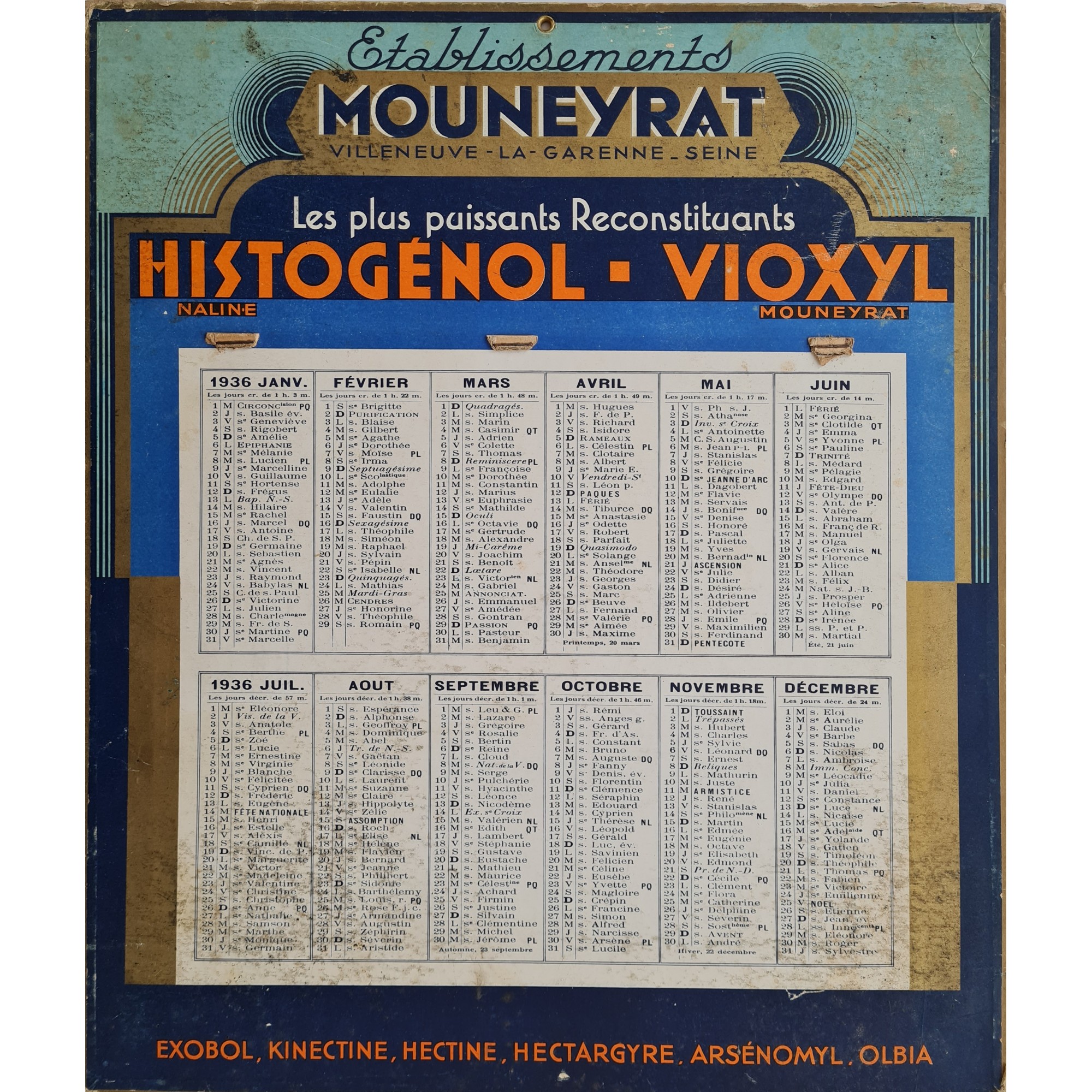 1936 - Etablissements Mouneyrat - Villeneuve la Garenne Seine