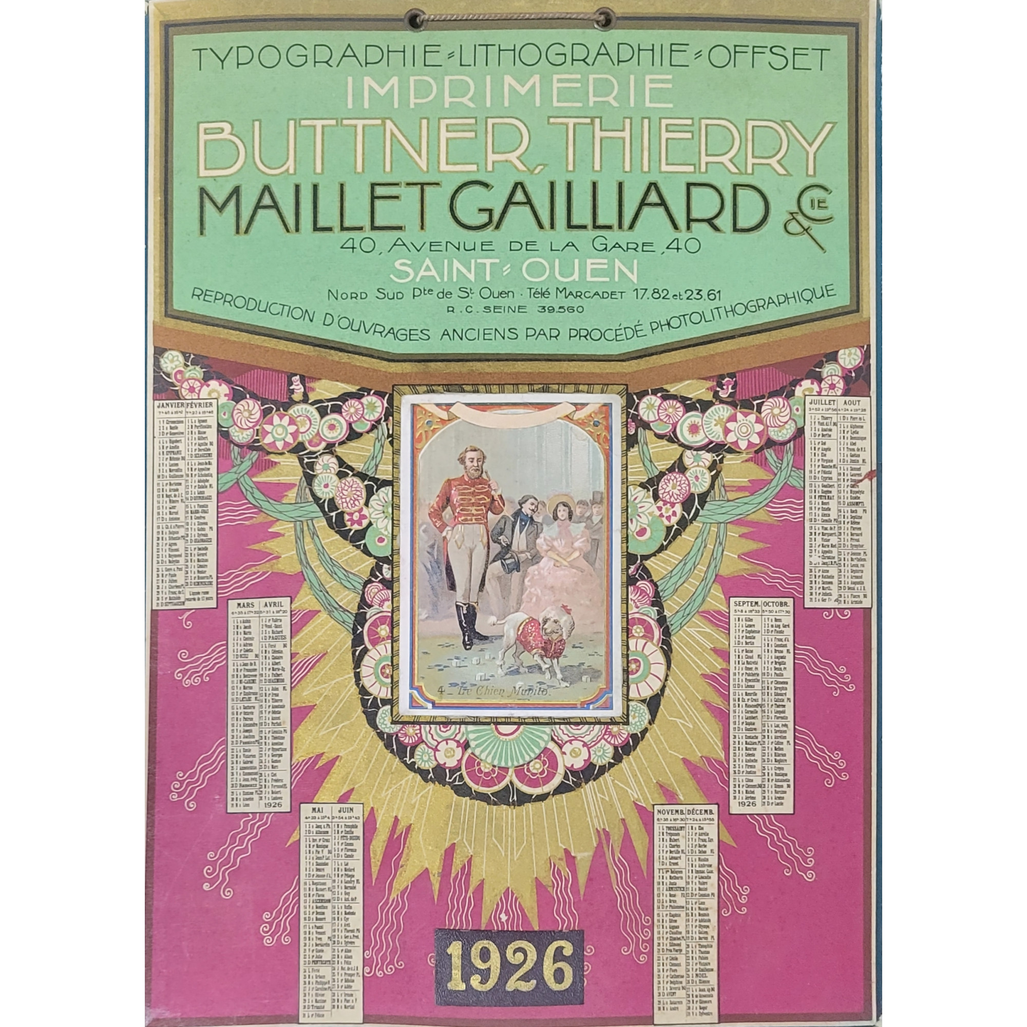 1926 Imprimerie Buttner, Thierry - Maillet Gailliard & Cie